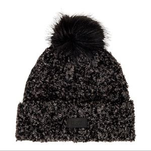 UGG Boucle Knit Cuff Hat with Pom One Size NWT